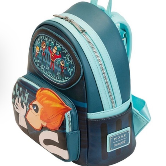 NWT - Loungefly PIXAR The Incredibles Syndrome Glow Mini Backpack main image 4